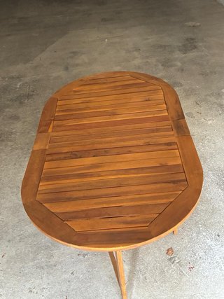 Mesa plegable madera exterior 120x70cm