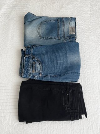 Caja lote de pantalones - y2k rotos y de campana