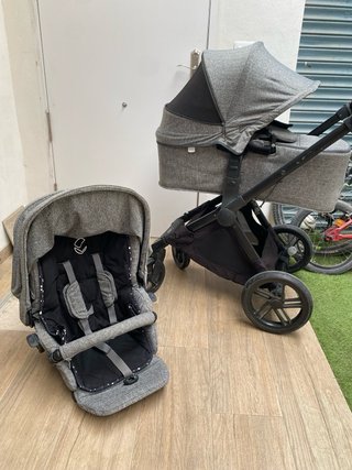 Carro Jane Muum Silla Capazo Gris