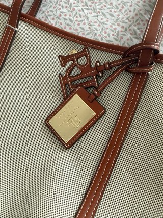Bolso Tote Ralph Lauren Beige y Marrón