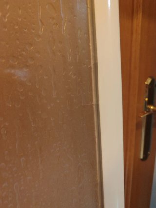 Mampara de bañera aluminio blanco, corredera