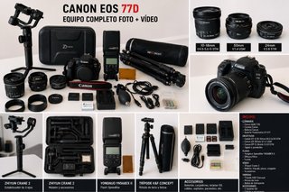Canon EOS 77D Kit Completo + Estabilizador + Trípo