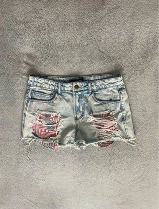 Shorts vaqueros Forever 21 bandera USA