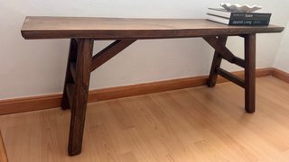Banco o pie de cama ( madera de olmo)
