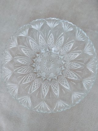 Centro de mesa cristal tallado vintage