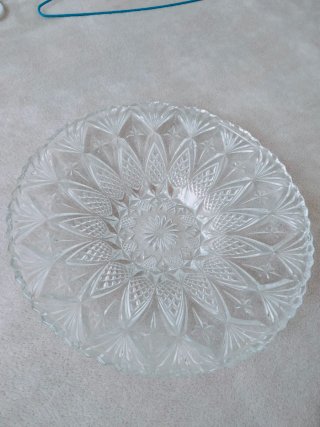Centro de mesa cristal tallado vintage