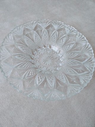 Centro de mesa cristal tallado vintage