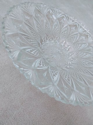 Centro de mesa cristal tallado vintage