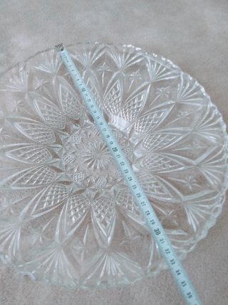 Centro de mesa cristal tallado vintage