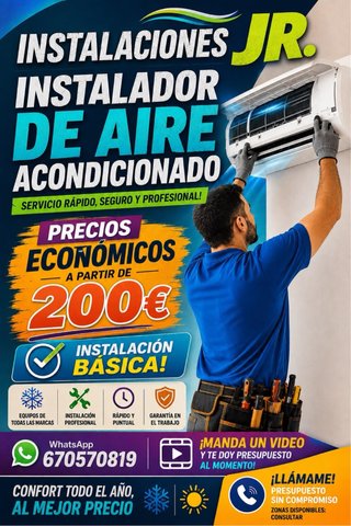 Instalador de aire economico!!