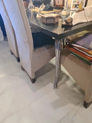 Mesa Comedor 8 Sillas Patas Metal Madera