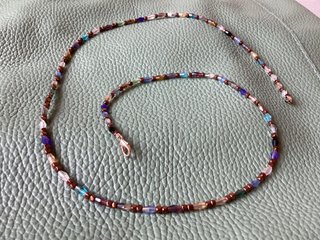 Collar de hematita, cobre y cristal