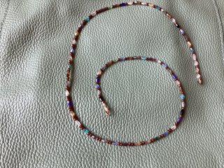 Collar de hematita, cobre y cristal
