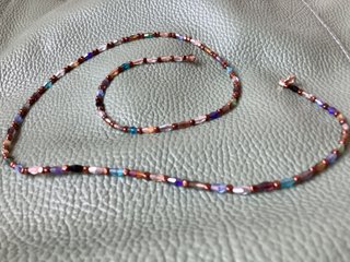 Collar de hematita, cobre y cristal
