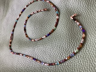 Collar de hematita, cobre y cristal