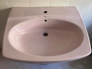 Conjunto baño vintage rosa palo