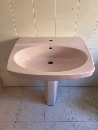 Conjunto baño vintage rosa palo