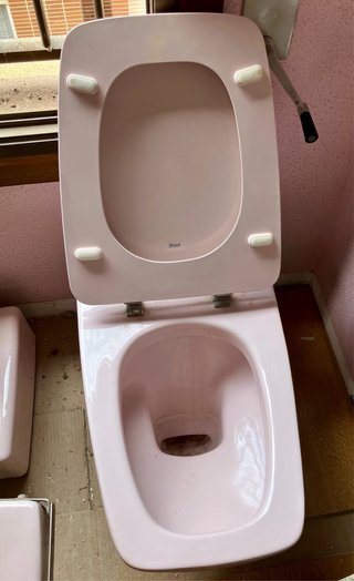 Conjunto baño vintage rosa palo