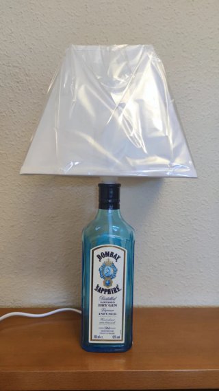 Lámpara Botella Bombay Sapphire Azul