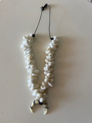 Collar conchas y colmillos