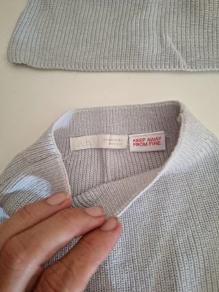 Conjunto bebé Zara punto gris
