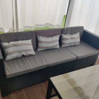 Conjunto de Sofá y Mesa de Jardín