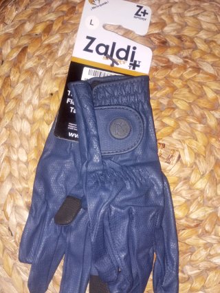 Guantes de equitación Zaldi Talla L Azul