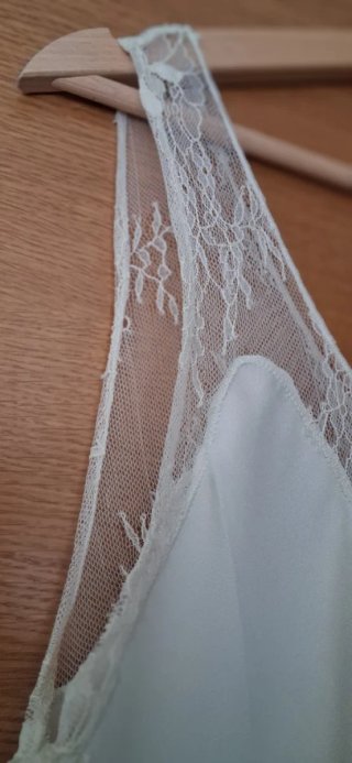 Blusa Mango Encaje Blanco Talla L