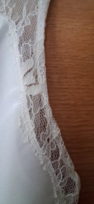 Blusa Mango Encaje Blanco Talla L