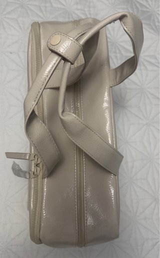 Neceser grande charol beige / Bolso mano