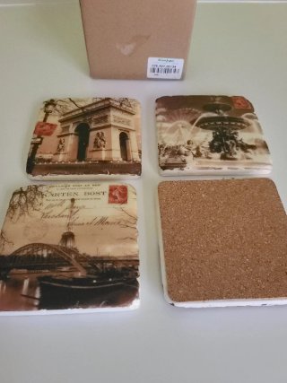 Set 4 Posavasos Piedra Vintage El Corte Inglés