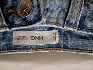 Pantalones vaqueros Mango Teen negros y azul piedr
