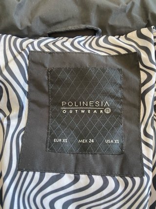 Chaqueta acolchada Polinesia negra