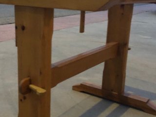 Mesa madera y cristal