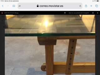 Mesa madera y cristal