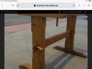 Mesa madera y cristal