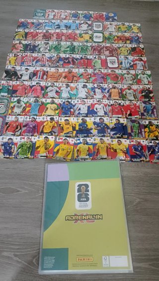 97 Cartas + Álbum Panini Adrenalyn Mundial cromos