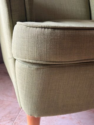Butaca verde de lectura - sillon orejero