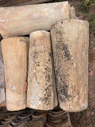 Tejas antiguas de barro