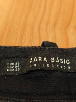 Pantalón recto Zara mujer negro