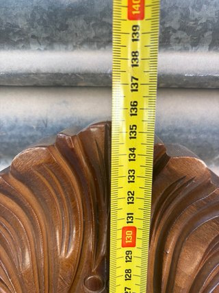 Cabecero de madera tallado para cama 135 cm