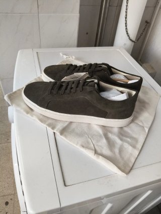 Zapatillas Zara ante verde talla 44