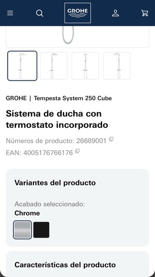 Sistema de Ducha GROHE Tempesta Cube