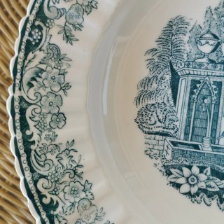 Otro antiguo plato decoración verde oscuro