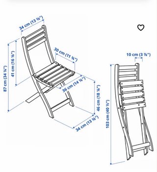 IKEA Askholmen - Conjunto Mesa y 2 Sillas