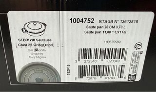 Olla Staub Hierro Forjado 28cm Gris Nueva
