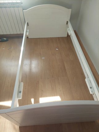 Camas nido 90cm madera blanca con cama adicional