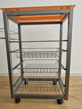Estantería auxiliar cocina cristal metal