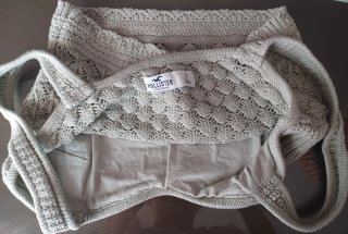 Top Crochet Hollister Talla S Verde Punto Calado