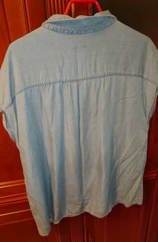 Camisa vaquera NEXTENSO azul. Talla 46.